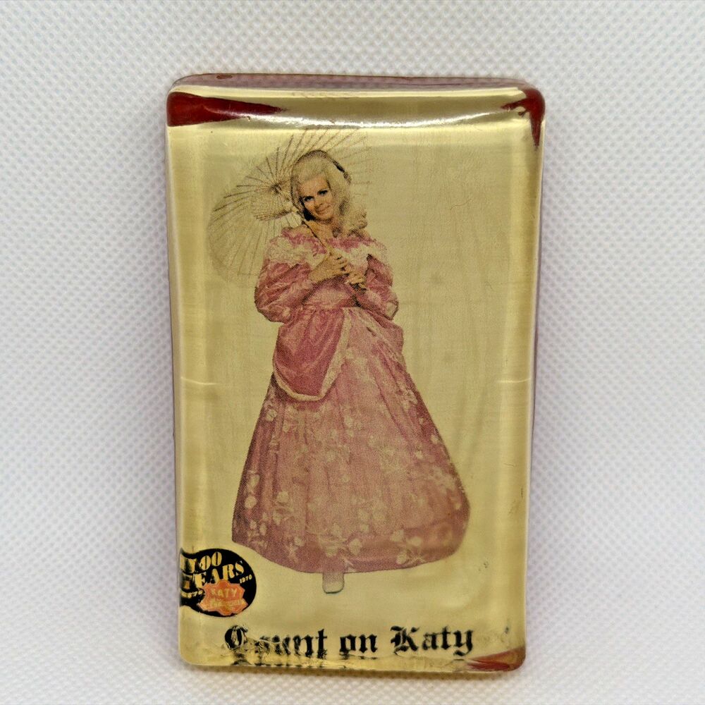Vtg 1970 MKT Katy Railroad Centennial Paperweight Count On Katy 100 Years 1870